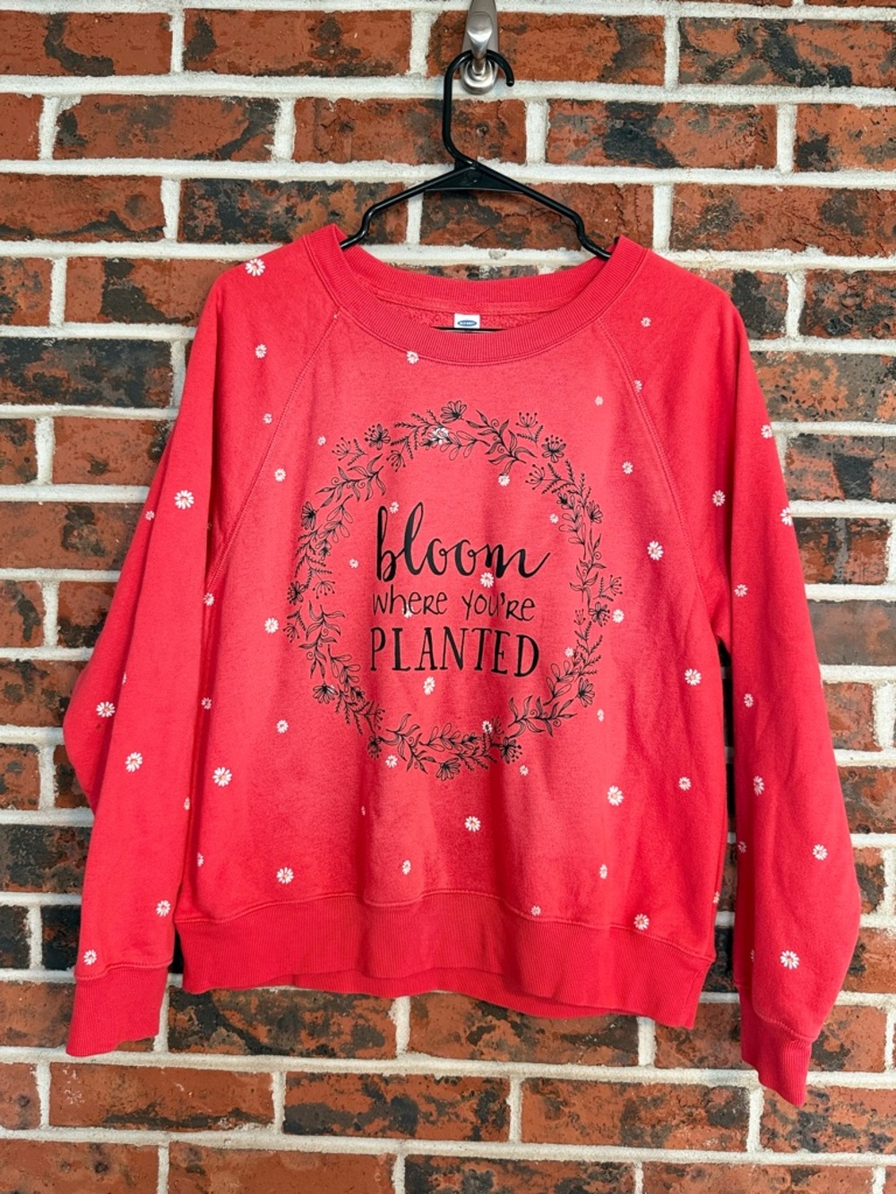 Old Navy Red Floral Graphic Sweatshirt (55)